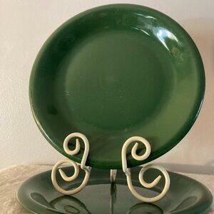 Newcor Bravo Hunter Green 10-1/2" Dinner Plates (2)